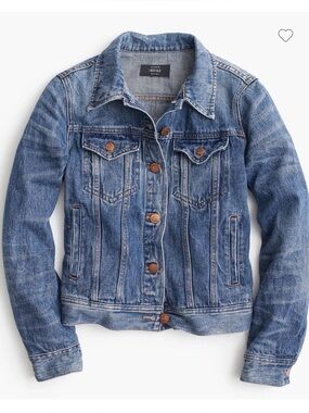 J.Crew Denim Jean Trucker Jacket Women's Medium Wash M2330 Size 6